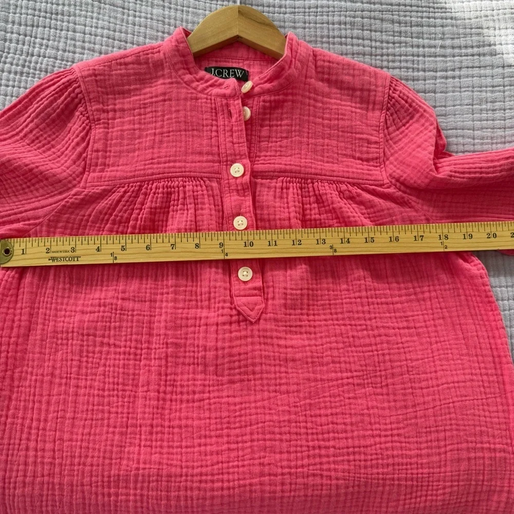 J. Crew Fresco Gauze Pink Blouse, Size S - Picture 5 of 5